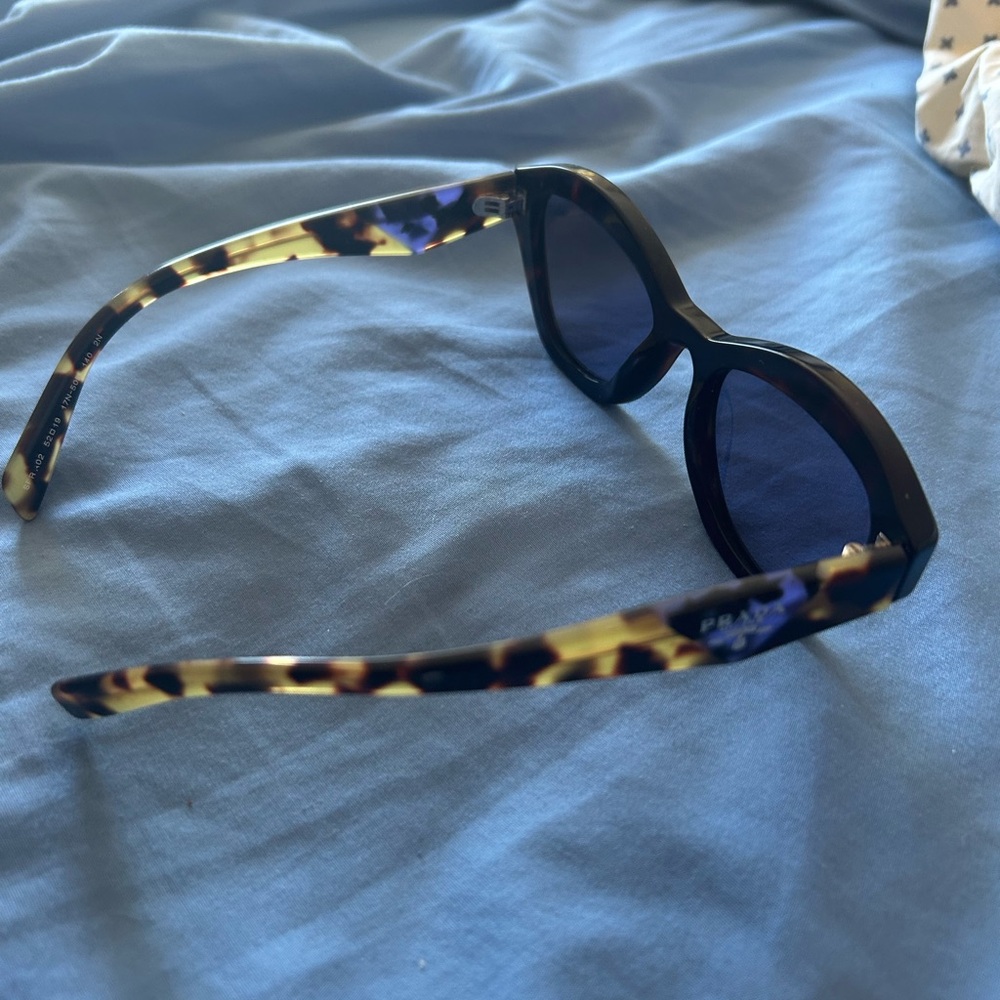 Prada Tortoise Cat Eye Sunglasses with Purple Lenses - Picture 6 of 6